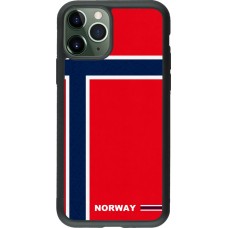 iPhone 11 Pro Case Hülle - Silikon schwarz Norwegen 2026 personalisierbares Fussballtrikot