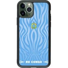 iPhone 11 Pro Case Hülle - Silikon schwarz Demokratische Republik Kongo 2026 personalisierbares Fussballtrikot