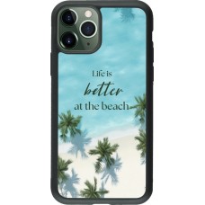iPhone 11 Pro Case Hülle - Silikon schwarz Summer 2025 Life is better at the beach