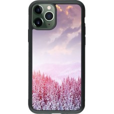 iPhone 11 Pro Case Hülle - Silikon schwarz Winter 22 Pink Forest