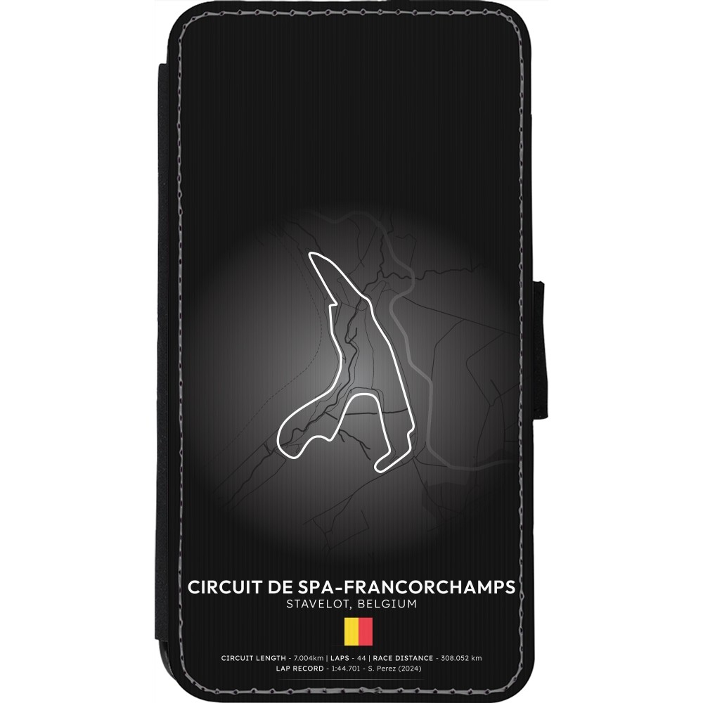 Coque iPhone 11 Pro - Wallet noir F1 Track 2025 Belgium