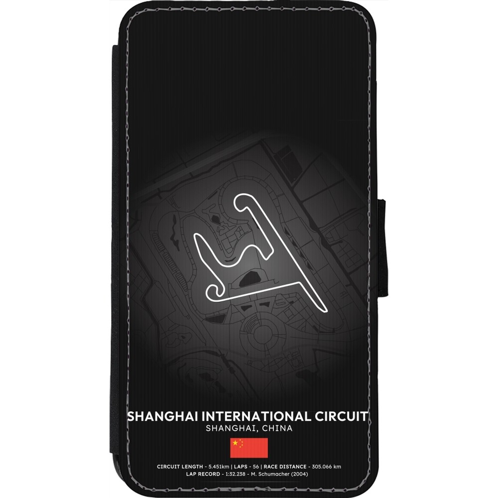 iPhone 11 Pro Case Hülle - Wallet schwarz F1 Track 2025 China