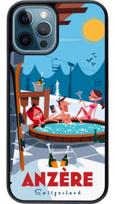 iPhone 12 / 12 Pro Case Hülle - Anzère Mountain Jacuzzi