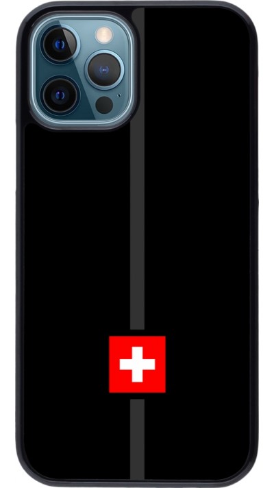 iPhone 12 / 12 Pro Case Hülle - Kanton CH schwarz