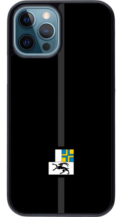 iPhone 12 / 12 Pro Case Hülle - Kanton GR schwarz