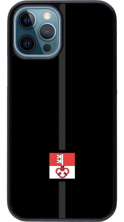 iPhone 12 / 12 Pro Case Hülle - Kanton OW schwarz