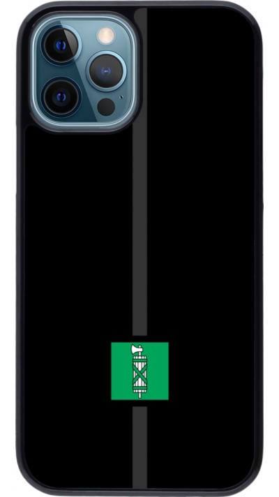 iPhone 12 / 12 Pro Case Hülle - Kanton SG schwarz