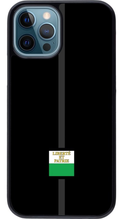 iPhone 12 / 12 Pro Case Hülle - Kanton VD schwarz