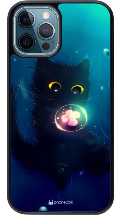 Hülle iPhone 12 / 12 Pro - Cute Cat Bubble