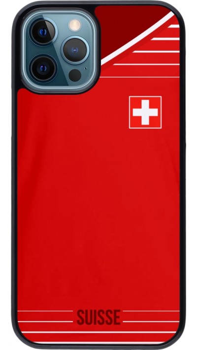 Hülle iPhone 12 / 12 Pro - Football shirt Switzerland 2022
