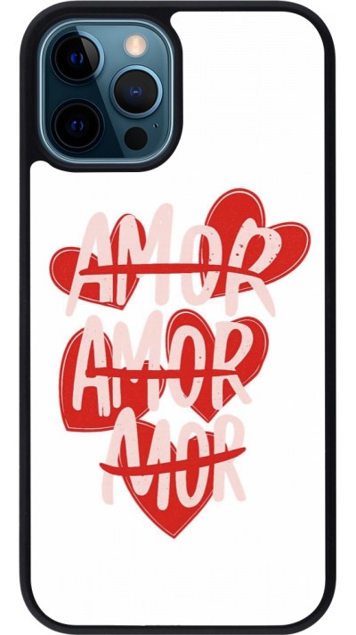 iPhone 12 / 12 Pro Case Hülle - Silikon schwarz Saint Valentines Day 26 Amor