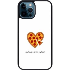 iPhone 12 / 12 Pro Case Hülle - Silikon schwarz Saint Valentines Day 26 You have my pizza heart