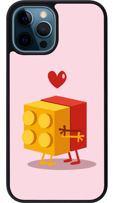 iPhone 12 / 12 Pro Case Hülle - Silikon schwarz Saint Valentines Day 26 Puzzle