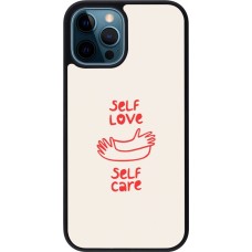 iPhone 12 / 12 Pro Case Hülle - Silikon schwarz Saint Valentines Day 26 Self love self care