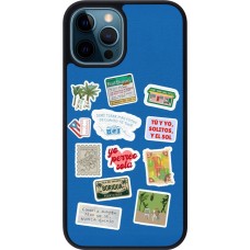 iPhone 12 / 12 Pro Case Hülle - Silikon schwarz Seals of the Dominican Republic DTMF