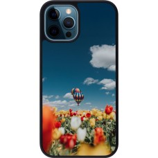 iPhone 12 / 12 Pro Case Hülle - Silikon schwarz Hot air balloon Spring 2026