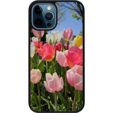 iPhone 12 / 12 Pro Case Hülle - Silikon schwarz Tulips Spring 2026