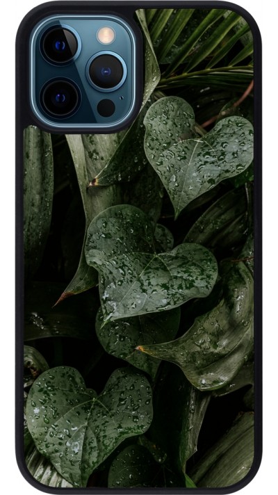 iPhone 12 / 12 Pro Case Hülle - Silikon schwarz Spring 23 fresh plants