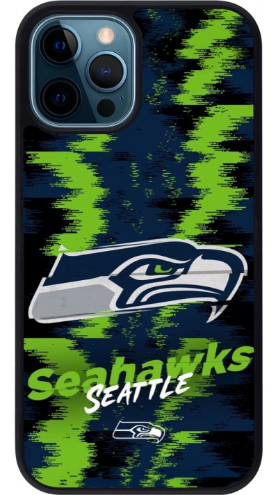 iPhone 12 / 12 Pro Case Hülle - Silikon schwarz Super Bowl 26 Seattle 2