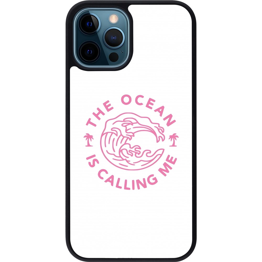 iPhone 12 / 12 Pro Case Hülle - Silikon schwarz The Ocean is calling me
