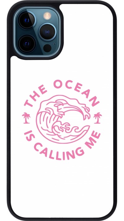 iPhone 12 / 12 Pro Case Hülle - Silikon schwarz The Ocean is calling me