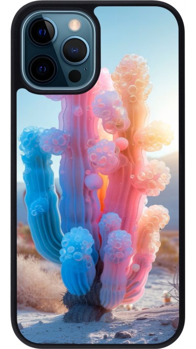 iPhone 12 / 12 Pro Case Hülle - Silikon schwarz Artificial vegetation 2025