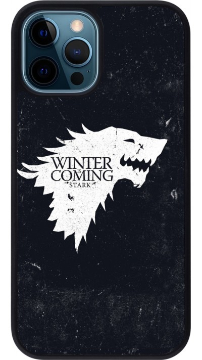iPhone 12 / 12 Pro Case Hülle - Silikon schwarz Winter is coming Stark