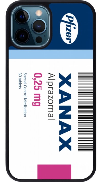 iPhone 12 / 12 Pro Case Hülle - Silikon schwarz Xanax Alprazolam 2025