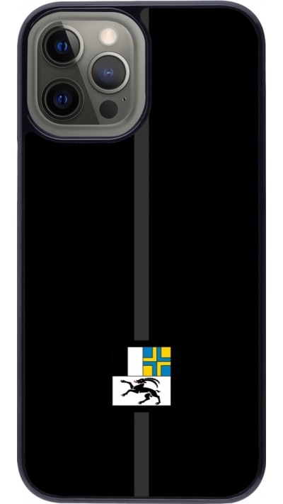 iPhone 12 Pro Max Case Hülle - Kanton GR schwarz