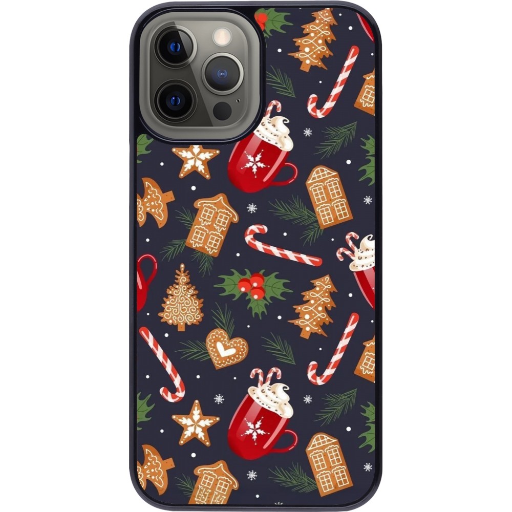 iPhone 12 Pro Max Case Hülle - Christmas 25 Pattern Gingerbread House