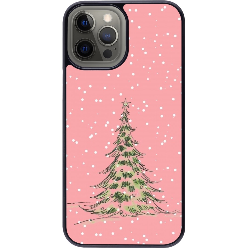 Coque iPhone 12 Pro Max - Christmas 25 Pink Tree