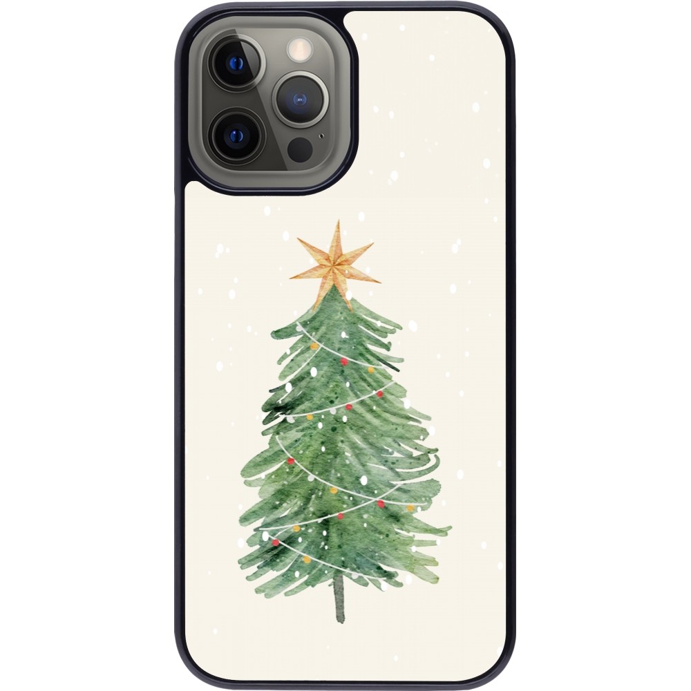Coque iPhone 12 Pro Max - Christmas 25 Sketch Tree