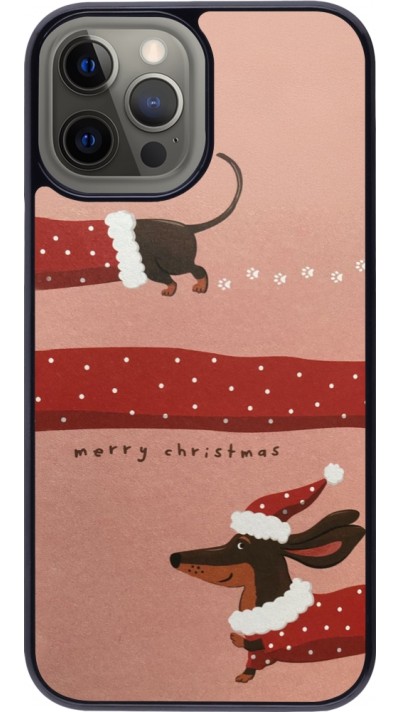 iPhone 12 Pro Max Case Hülle - Christmas 25 Teckel Merry Xmas
