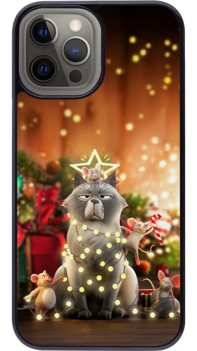 iPhone 12 Pro Max Case Hülle - Christmas 25 Xmas Cat