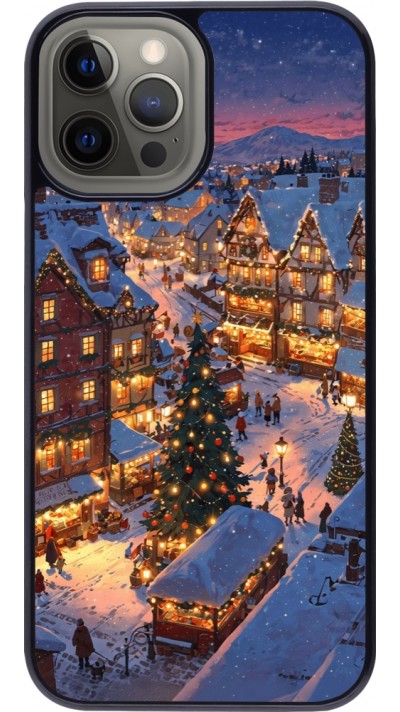 iPhone 12 Pro Max Case Hülle - Christmas 25 Xmas Village