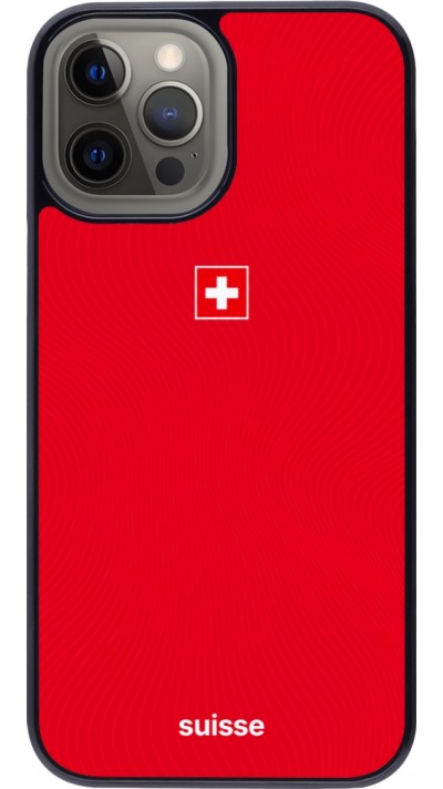 iPhone 12 Pro Max Case Hülle - Schweiz 2026 personalisierbares Fussballtrikot