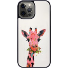 iPhone 12 Pro Max Case Hülle - Pink Girafe Paint