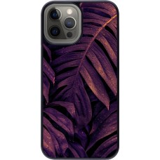 iPhone 12 Pro Max Case Hülle - Purple Light Leaves