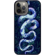 iPhone 12 Pro Max Case Hülle - Snake Blue Anaconda