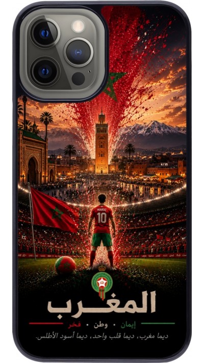 iPhone 12 Pro Max Case Hülle - Fussball Marokko splash 2026