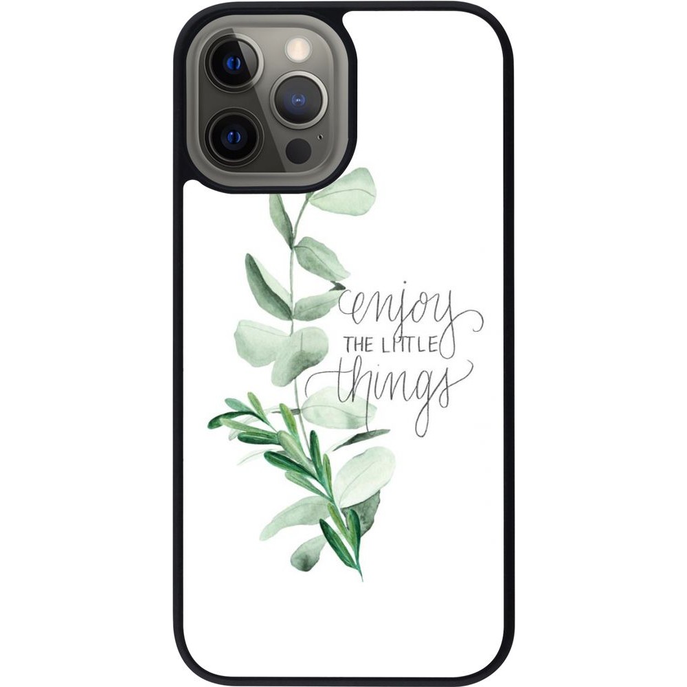 Hülle iPhone 12 Pro Max - Silikon schwarz Enjoy the little things