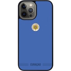 iPhone 12 Pro Max Case Hülle - Silikon schwarz Curaçao 2026 personalisierbares Fussballtrikot