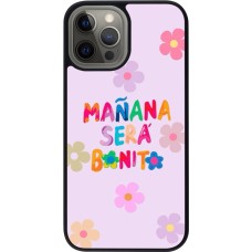 iPhone 12 Pro Max Case Hülle - Silikon schwarz Karol G Manana sera bonito