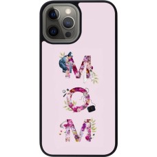 iPhone 12 Pro Max Case Hülle - Silikon schwarz Mom 2024 girly mom
