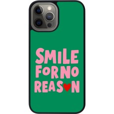 iPhone 12 Pro Max Case Hülle - Silikon schwarz Smile for no reason 2026