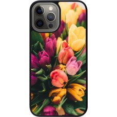 iPhone 12 Pro Max Case Hülle - Silikon schwarz Bouquet of tulips 2026