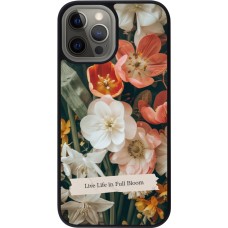 Coque iPhone 12 Pro Max - Silicone rigide noir Full Bloom 2026