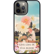 iPhone 12 Pro Max Case Hülle - Silikon schwarz Live life in full moon 2026