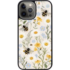 iPhone 12 Pro Max Case Hülle - Silikon schwarz Pattern bees 2026
