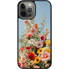 Coque iPhone 12 Pro Max - Silicone rigide noir Spring flowers 2026